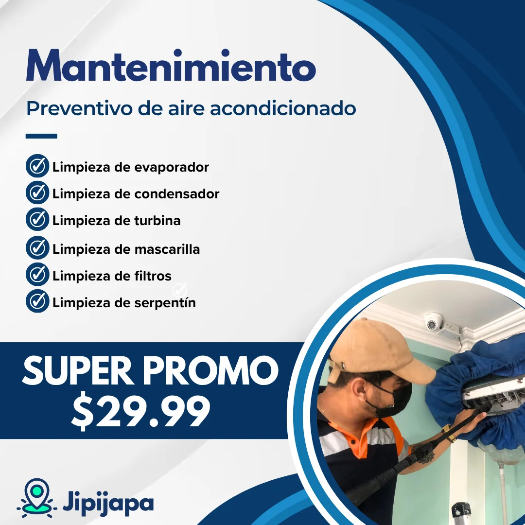 Mantenimiento de aire acondicionado en Jipijapa